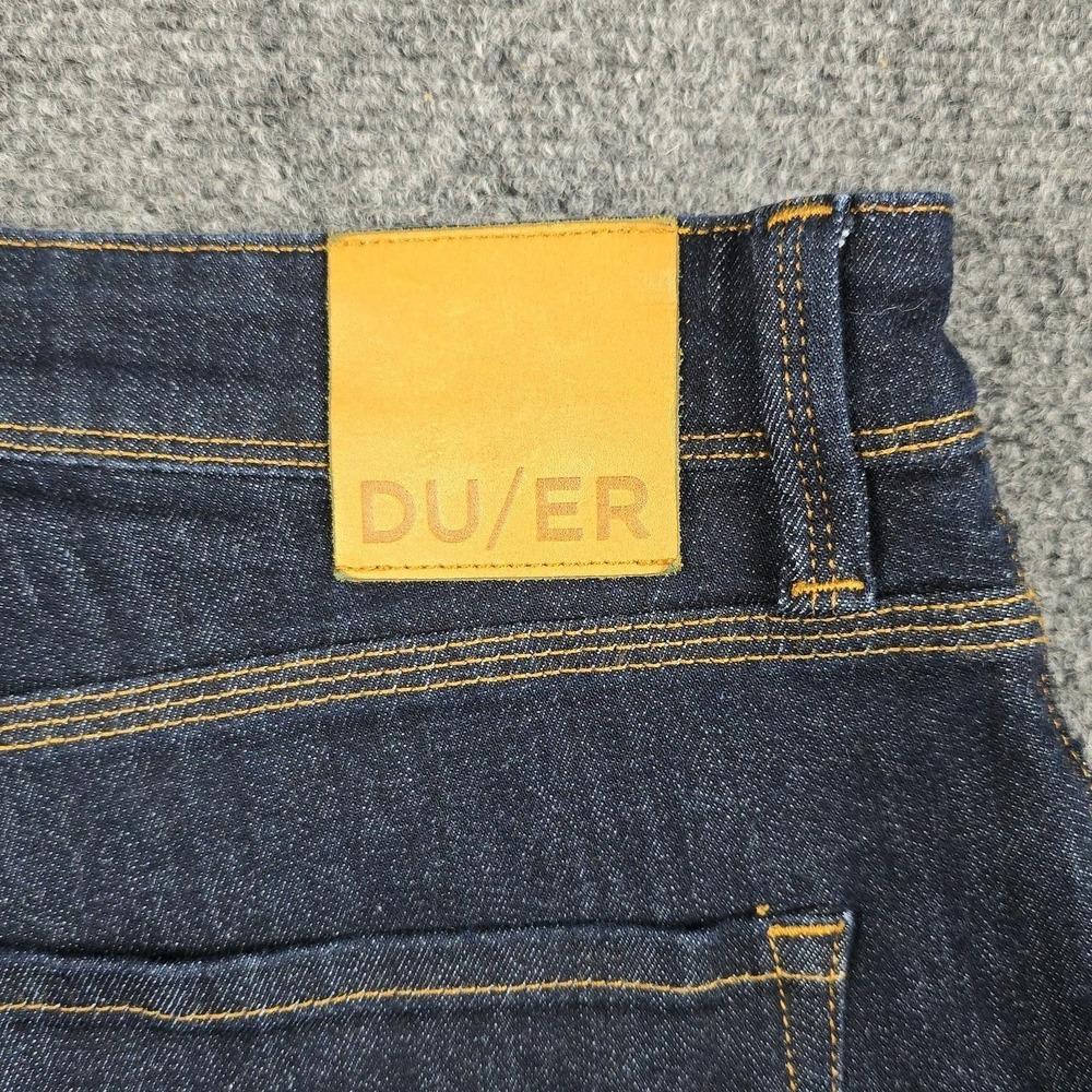 DUER Du/er Jeans Mens 30x32 L2X Relaxed Taper‎ Fit Dark Wash Stretch Denim - Picture 6 of 9